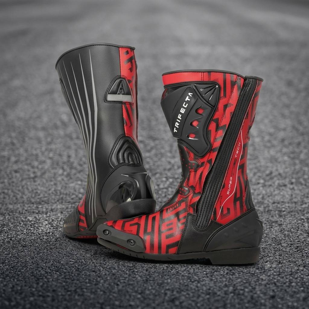 Premium Leather Riding Boots for Men | Protective Biker Touring & Road Racing Boots