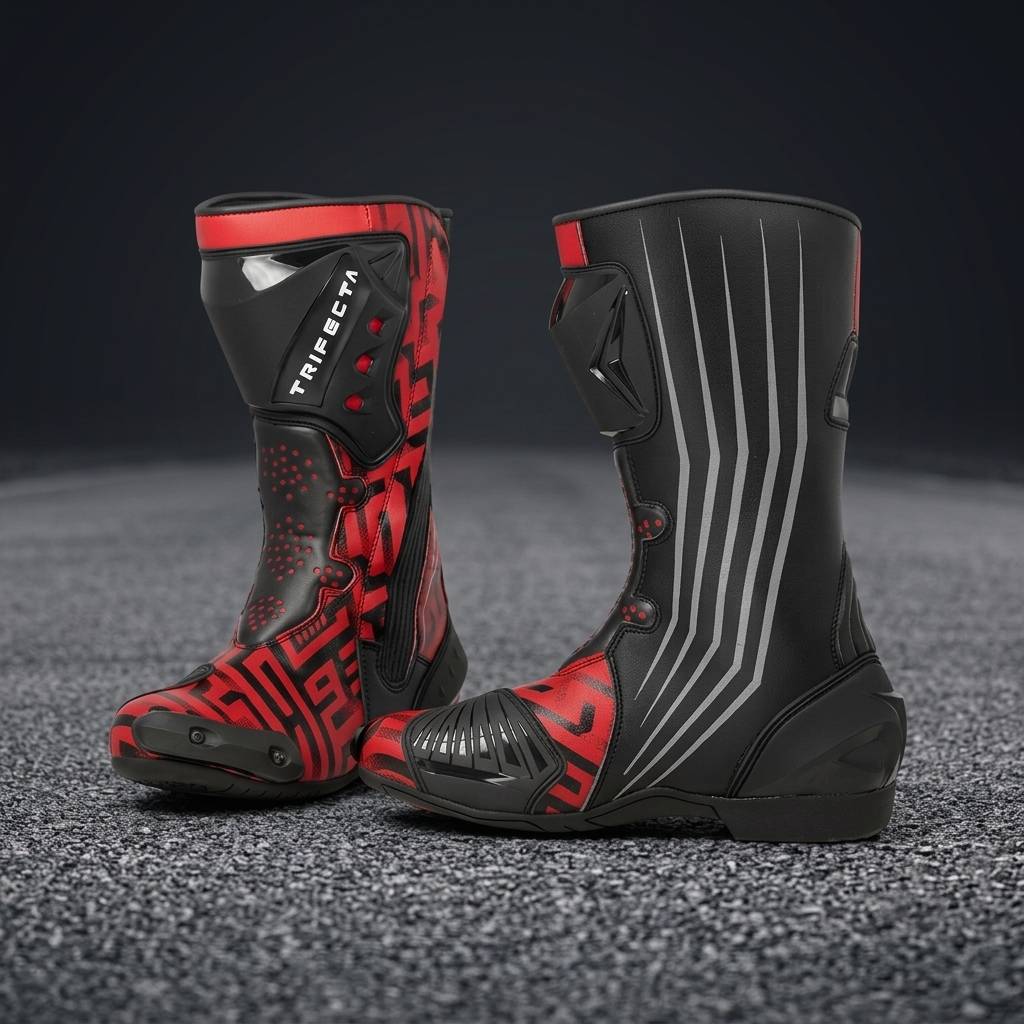 Premium Leather Riding Boots for Men | Protective Biker Touring & Road Racing Boots