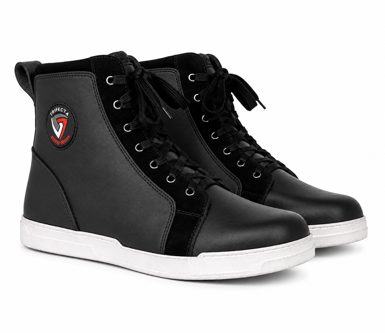 Trifecta Black Motorcycle Shoes | Casual Protective Riding Sneakers for Men's