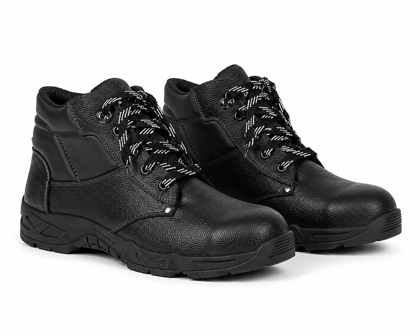 Trifecta Men's Leather Safety Work Boots | High-Ankle Industrial Shoes