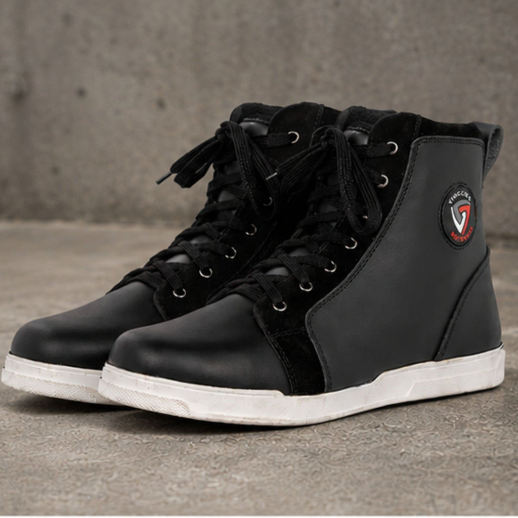 Trifecta Black Motorcycle Shoes | Casual Protective Riding Sneakers for Men's