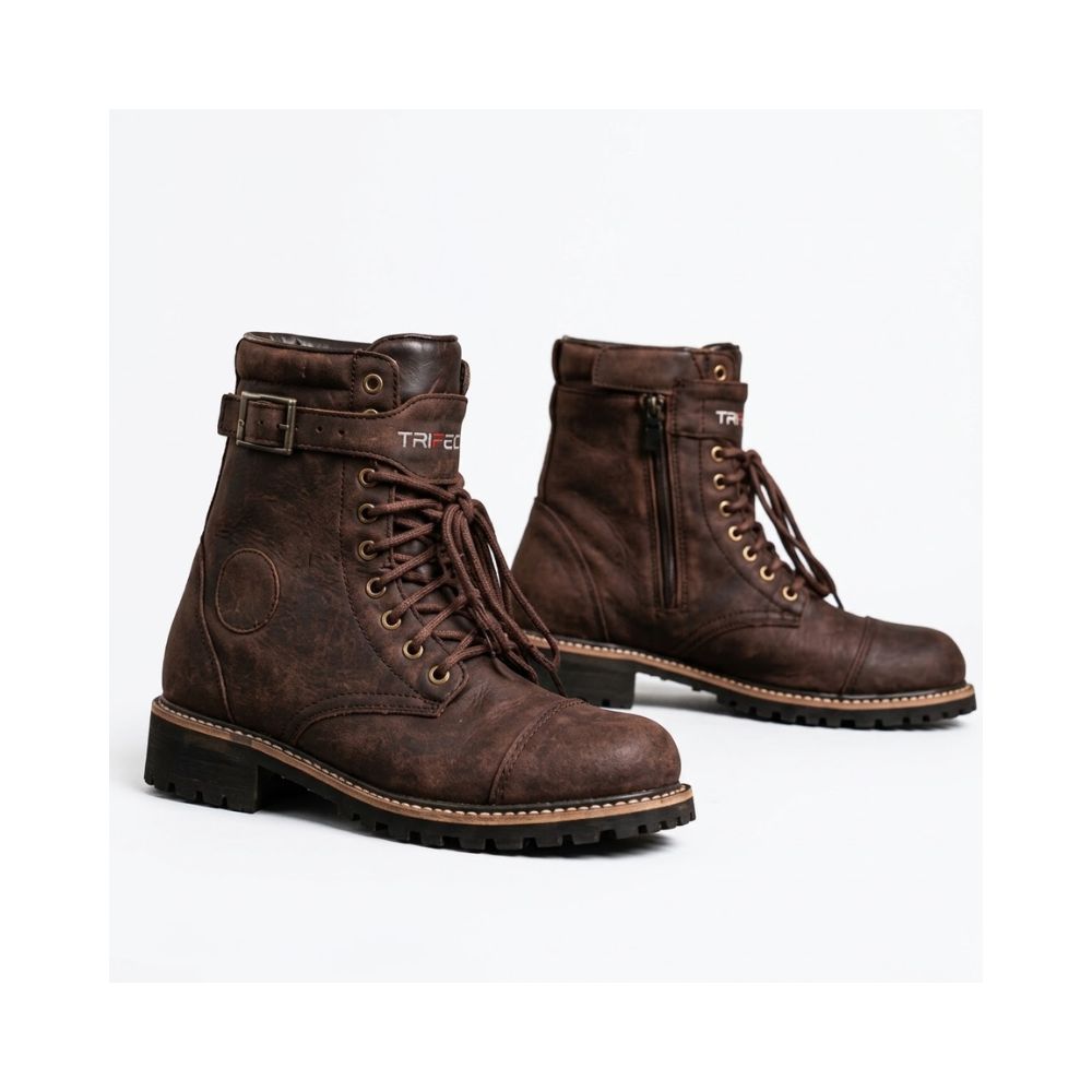 Men’s Leather Adventure Motorcycle Boots , Rugged Waterproof Touring & Long-Distance Riding Boots