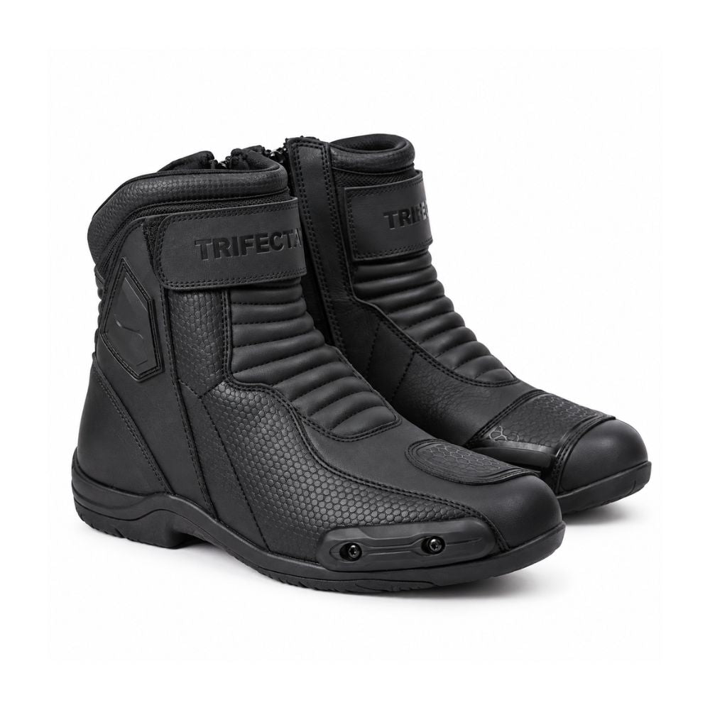 Men’s Leather Motorcycle Adventure Riding Boots - Protective Motorcycle Touring & Off-Road Riding Footwear