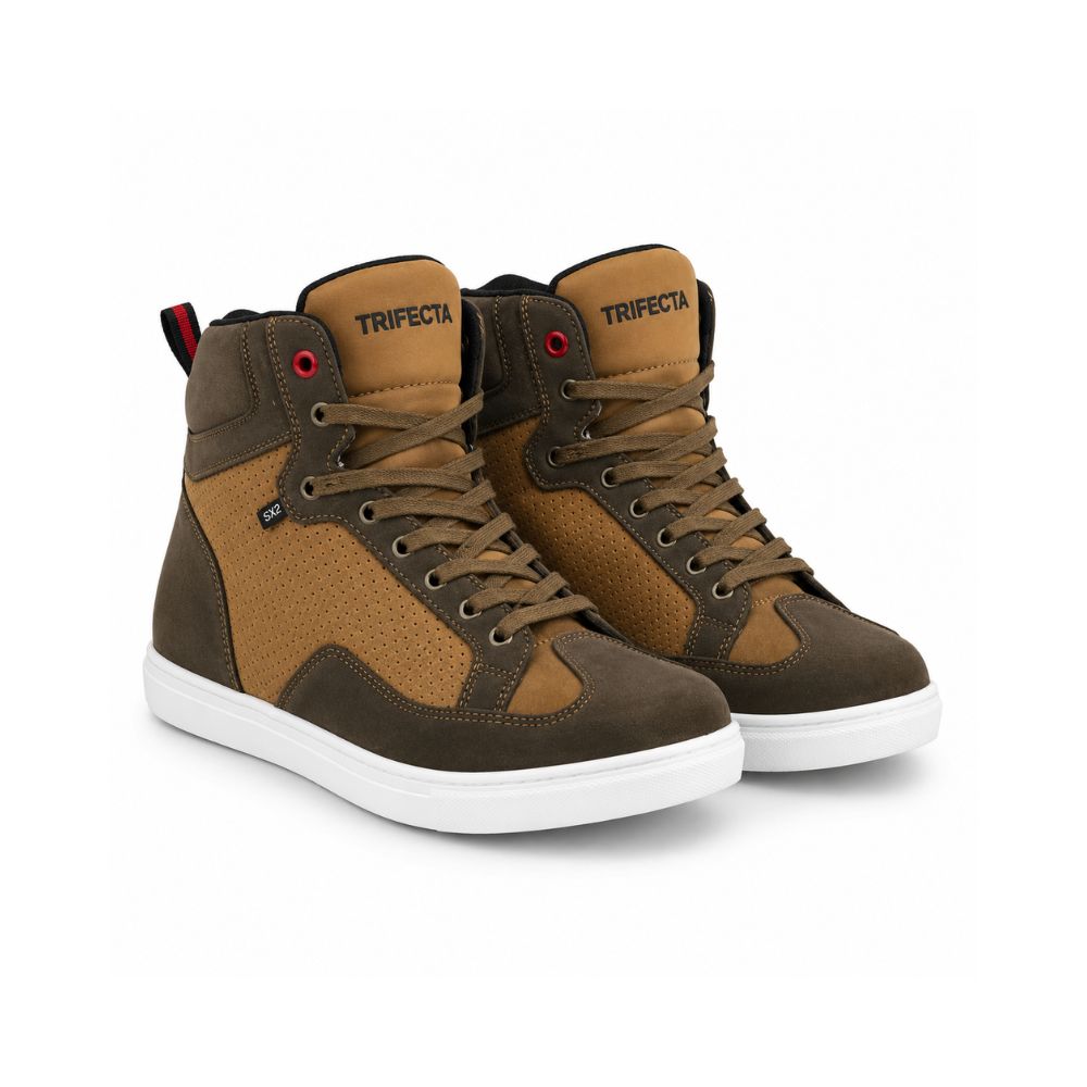 Men’s Motorcycle Riding Shoes – Casual Shoes with Protective Construction and Durable Rubber Sole