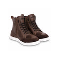 Men’s Brown Motorcycle Riding Shoes - High Top Leather Shoes for Road Riding & Everyday Wear