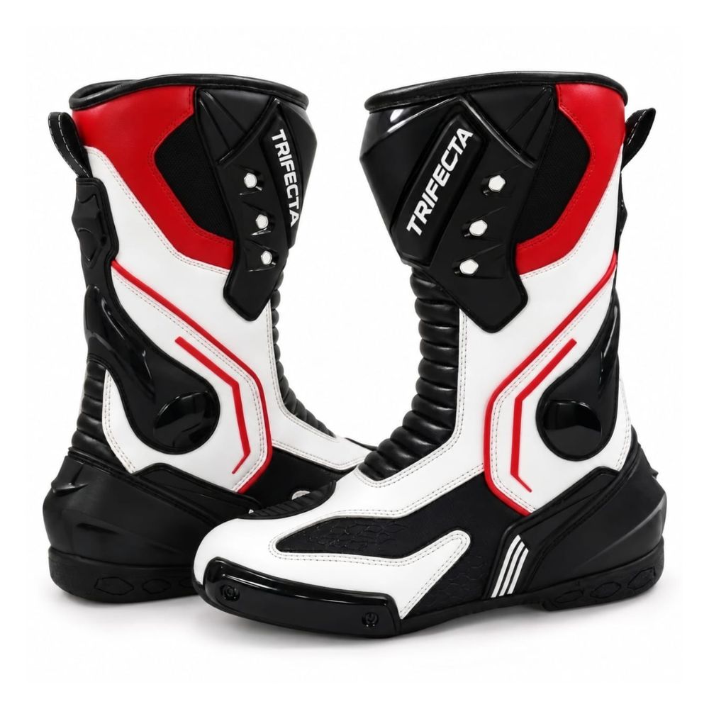 Men’s Leather Motorcycle Boots – High-Protective Racing Boots with Reinforced Ankle Protection
