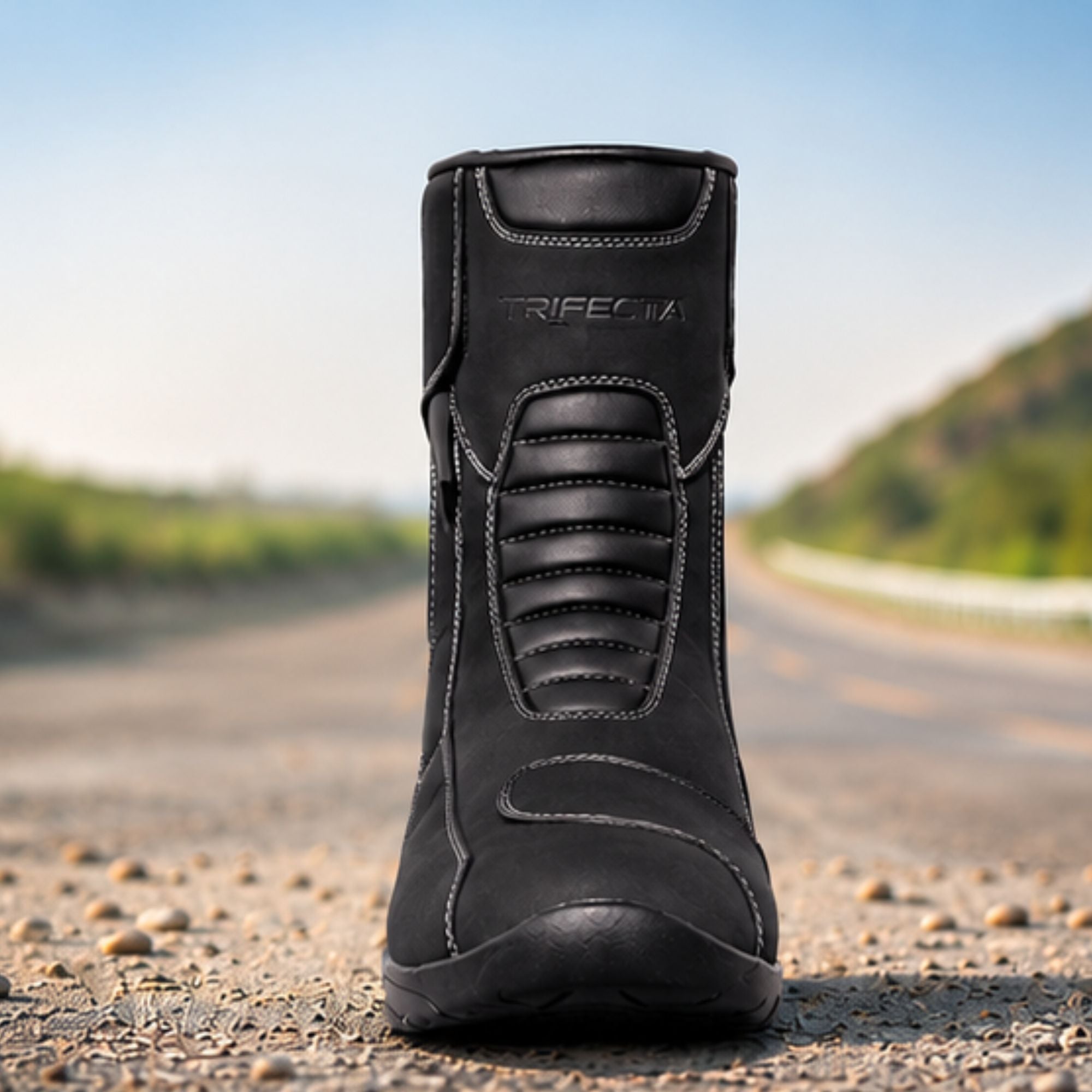 Trifecta Men's Casual Motorcycle Boots – Comfortable Touring & Street Riding Boots