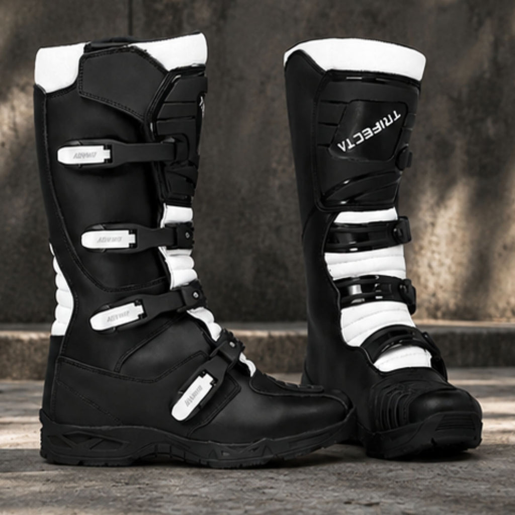 Trifecta Men's Professional Dirt Bike Boots – CE Protective Off-Road Motocross Racing Boots