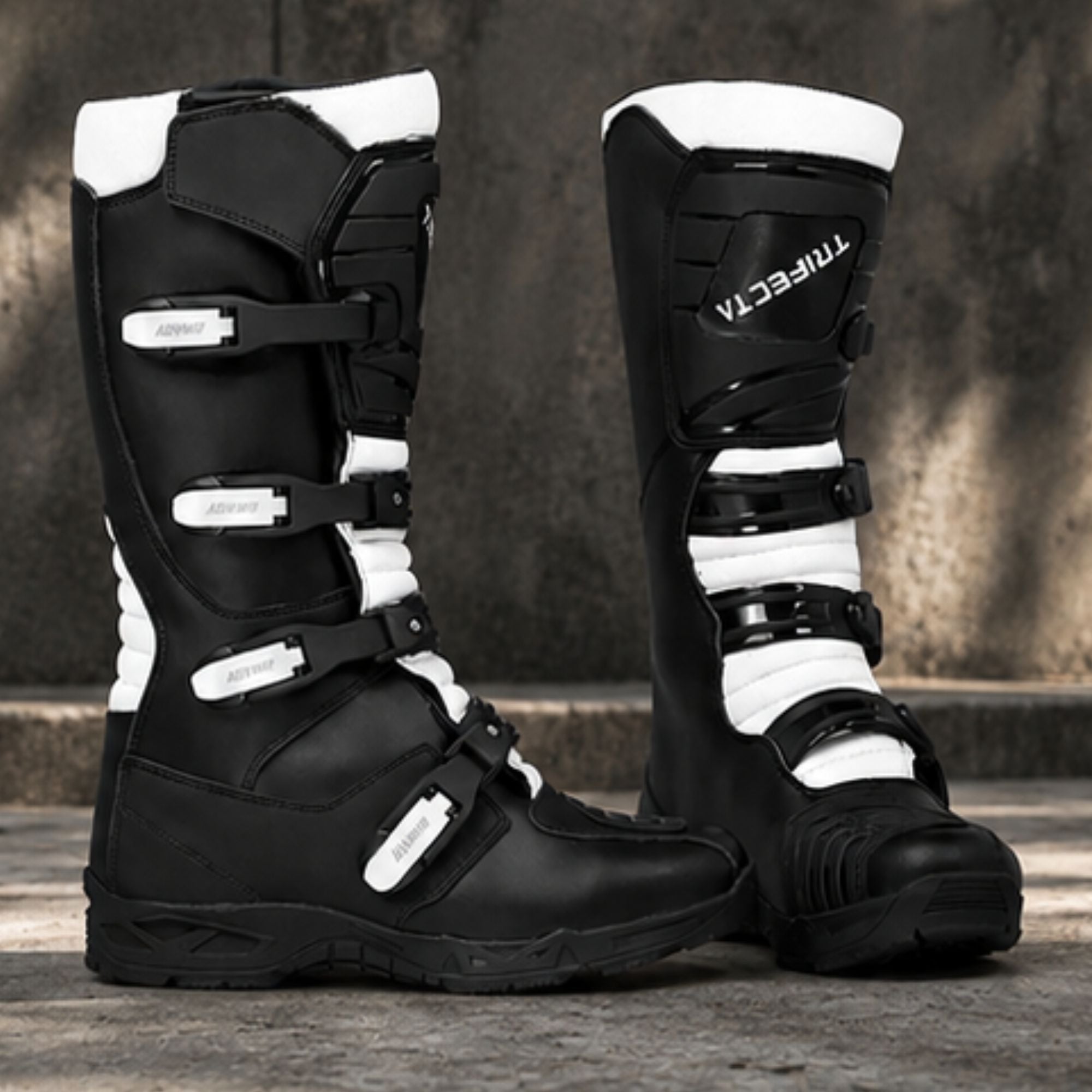 Trifecta Men's Professional Dirt Bike Boots – CE Protective Off-Road Motocross Racing Boots