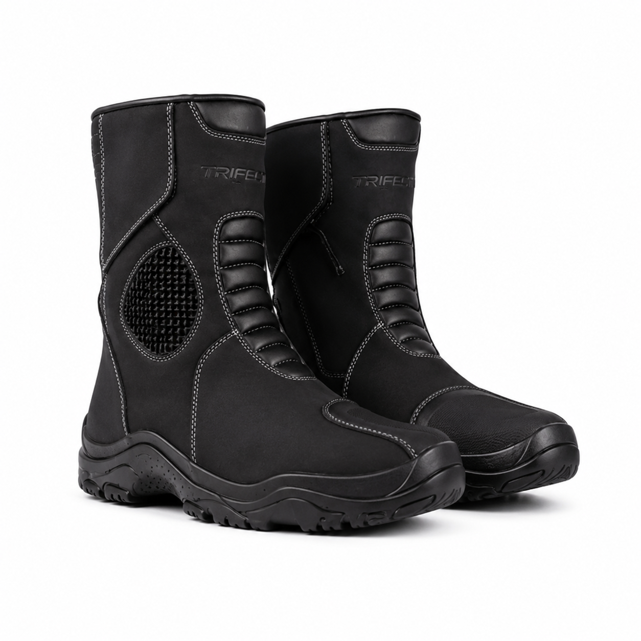 Trifecta Men's Casual Motorcycle Boots – Comfortable Touring & Street Riding Boots