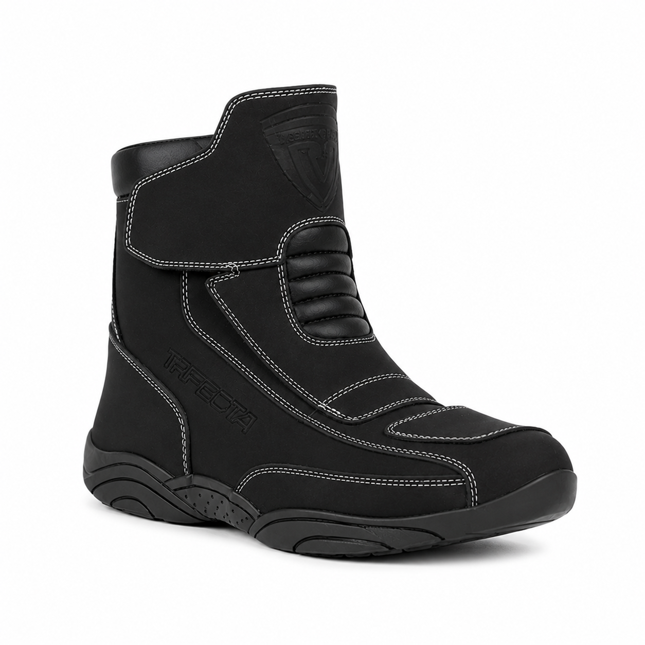 Trifecta Men's Black Motorcycle Shoes–Touring Footwear