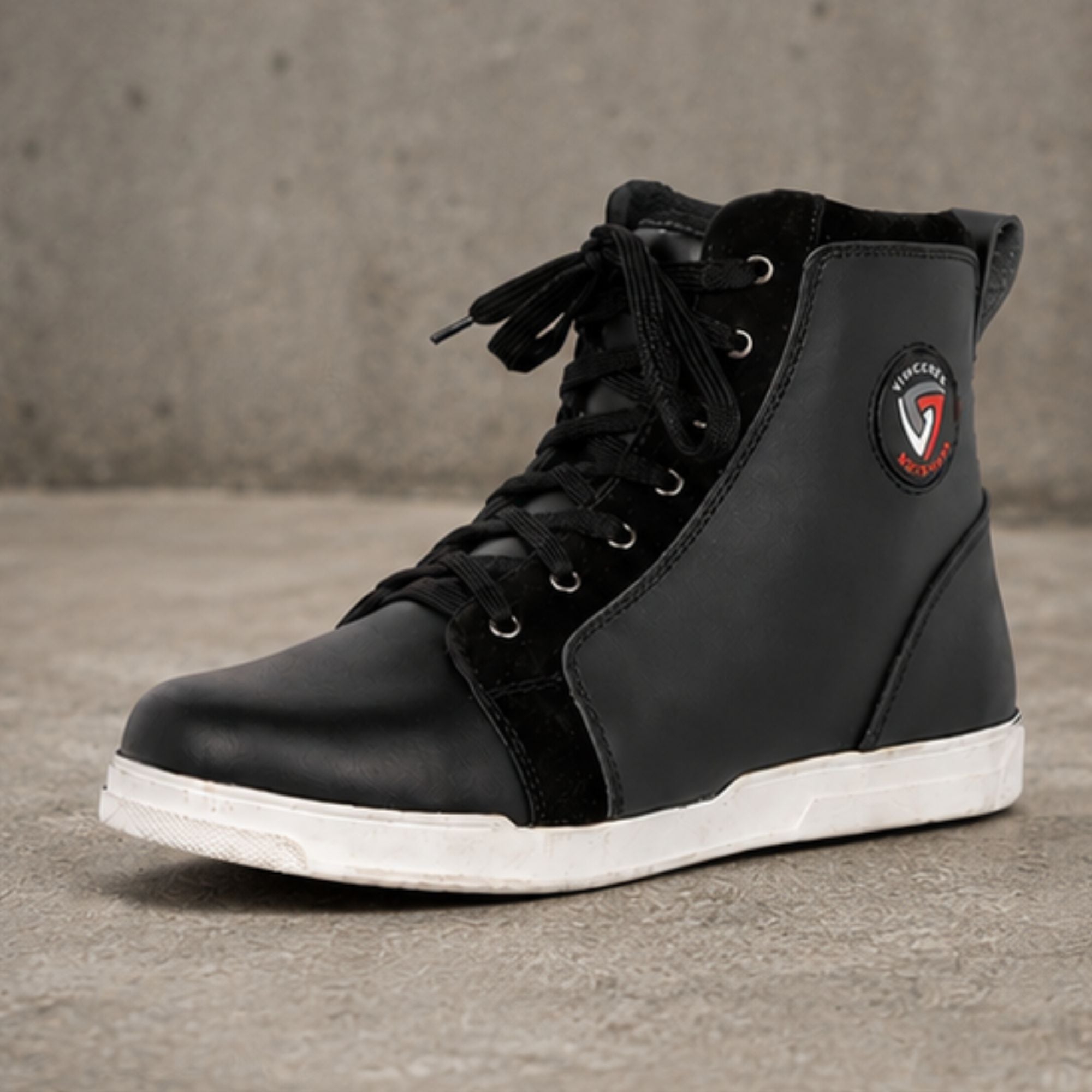 Trifecta Black Motorcycle Shoes | Casual Protective Riding Sneakers for Men's
