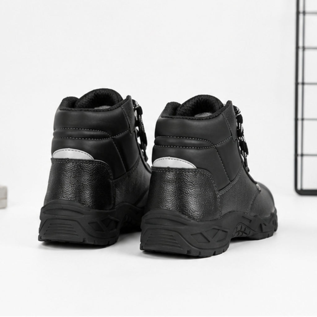 Trifecta Men's Leather Safety Work Boots | High-Ankle Industrial Shoes