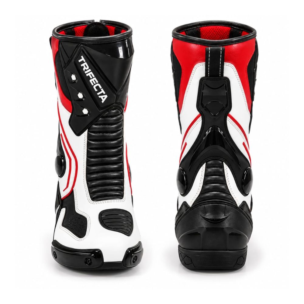 Men’s Leather Motorcycle Boots – High-Protective Racing Boots with Reinforced Ankle Protection