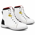 Trifecta Sneakers on Motorcycle | White High-Top Riding Boots for Men's