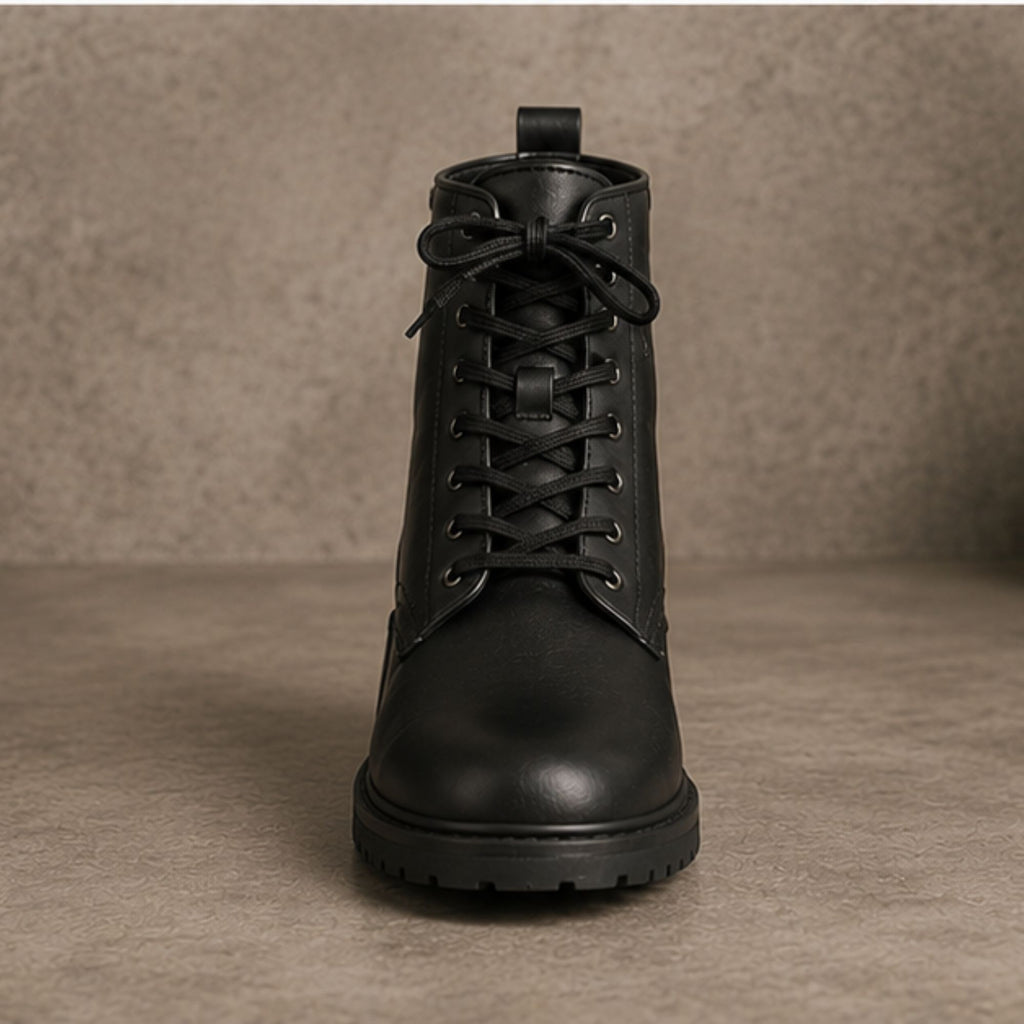 Trifecta Casual Motorcycle Shoes|Black High-Top Riding Sneakers for Men