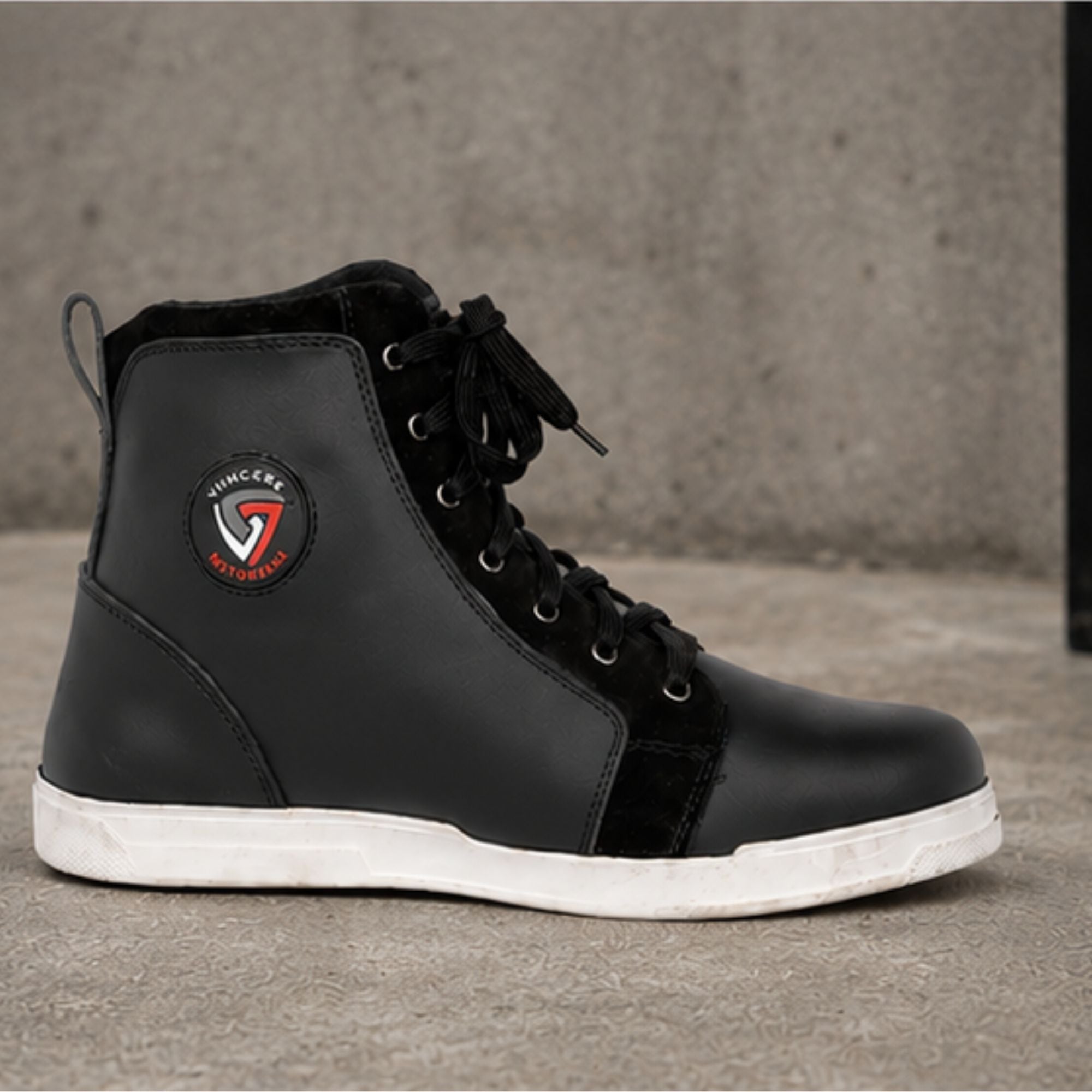 Trifecta Black Motorcycle Shoes | Casual Protective Riding Sneakers for Men's
