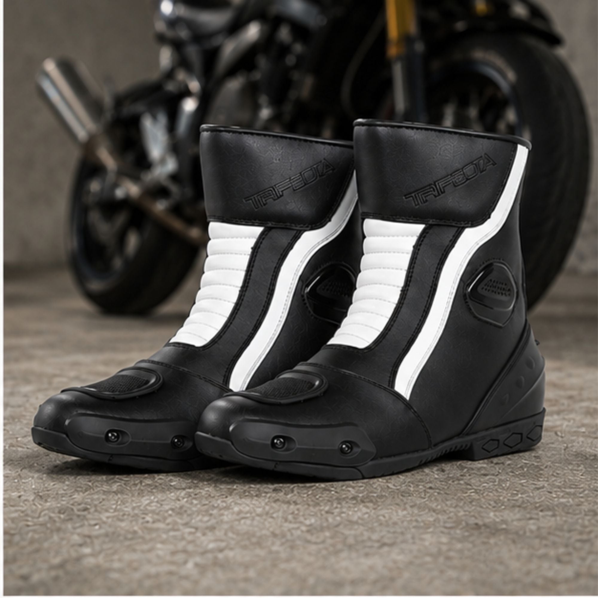 Trifecta Motorcycle Track Racing Boots – Men's Riding Shoes