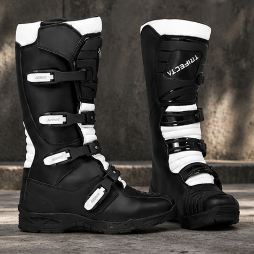 Trifecta Men's Professional Dirt Bike Boots – CE Protective Off-Road Motocross Racing Boots
