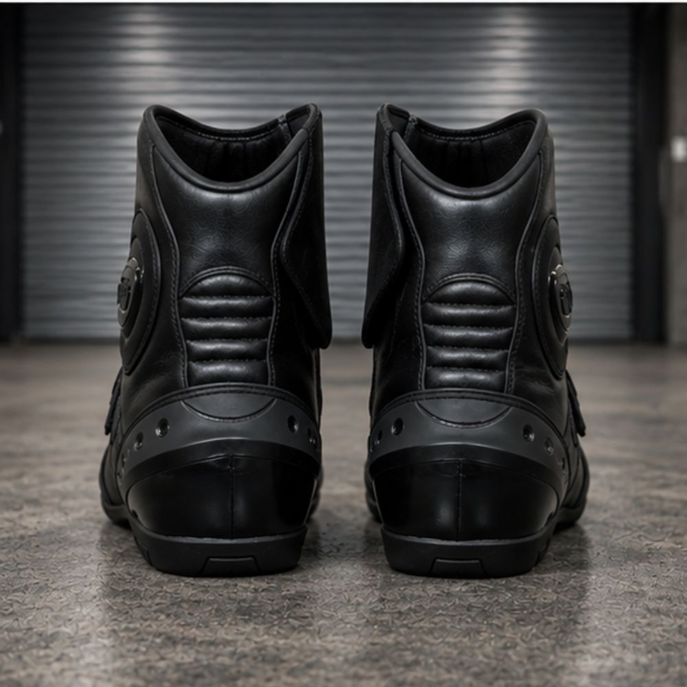 Men’s Black Motorcycle Riding Boots , Protective Sport Riding Boots for Street & Track