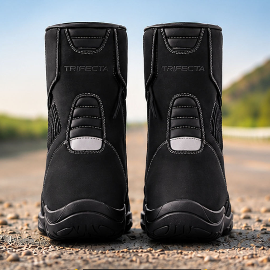 Trifecta Men's Casual Motorcycle Boots – Comfortable Touring & Street Riding Boots