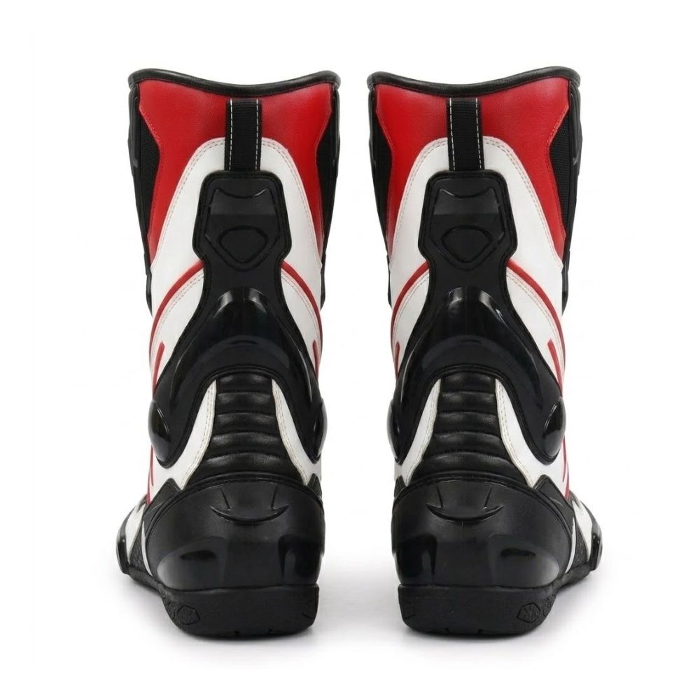 Men’s Leather Motorcycle Boots – High-Protective Racing Boots with Reinforced Ankle Protection