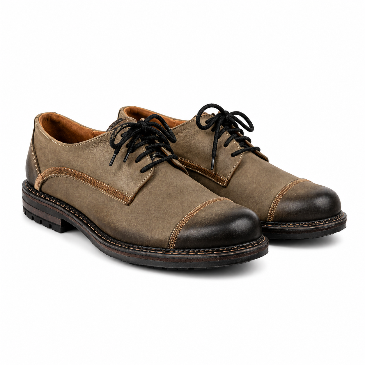 Premium Italian Leather Men's Derby Shoes, Handcrafted, Classic Style, Men's Shoes, Handmade Leather Shoes, Brown Shoes, Timeless Elegance