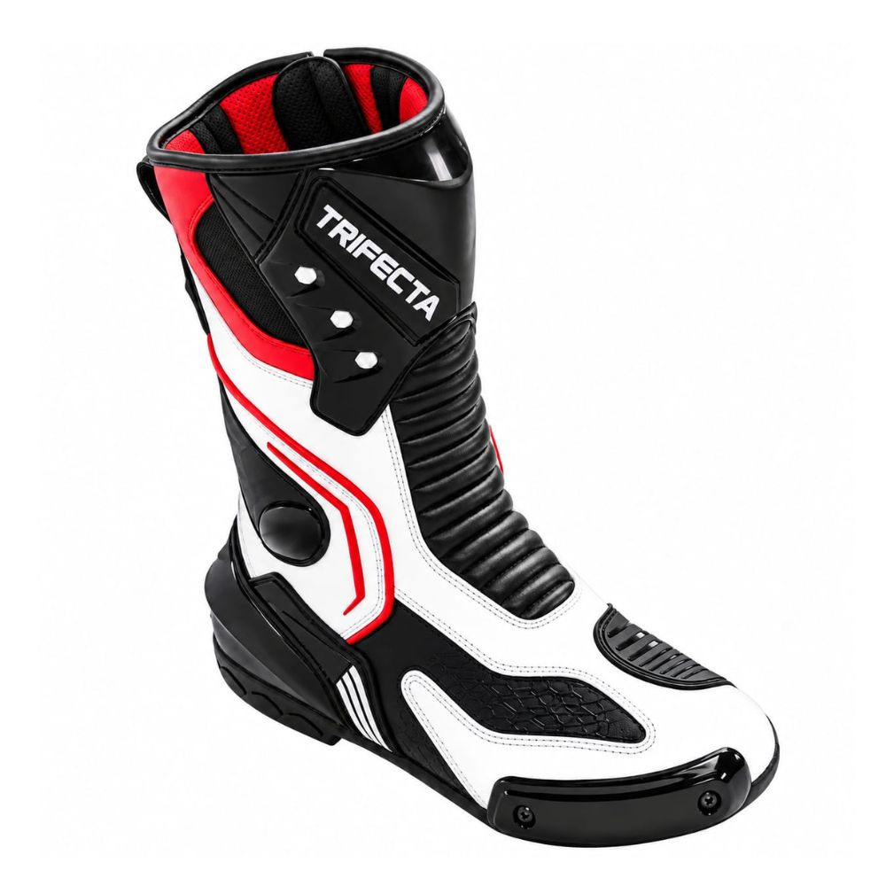 Men’s Leather Motorcycle Boots – High-Protective Racing Boots with Reinforced Ankle Protection