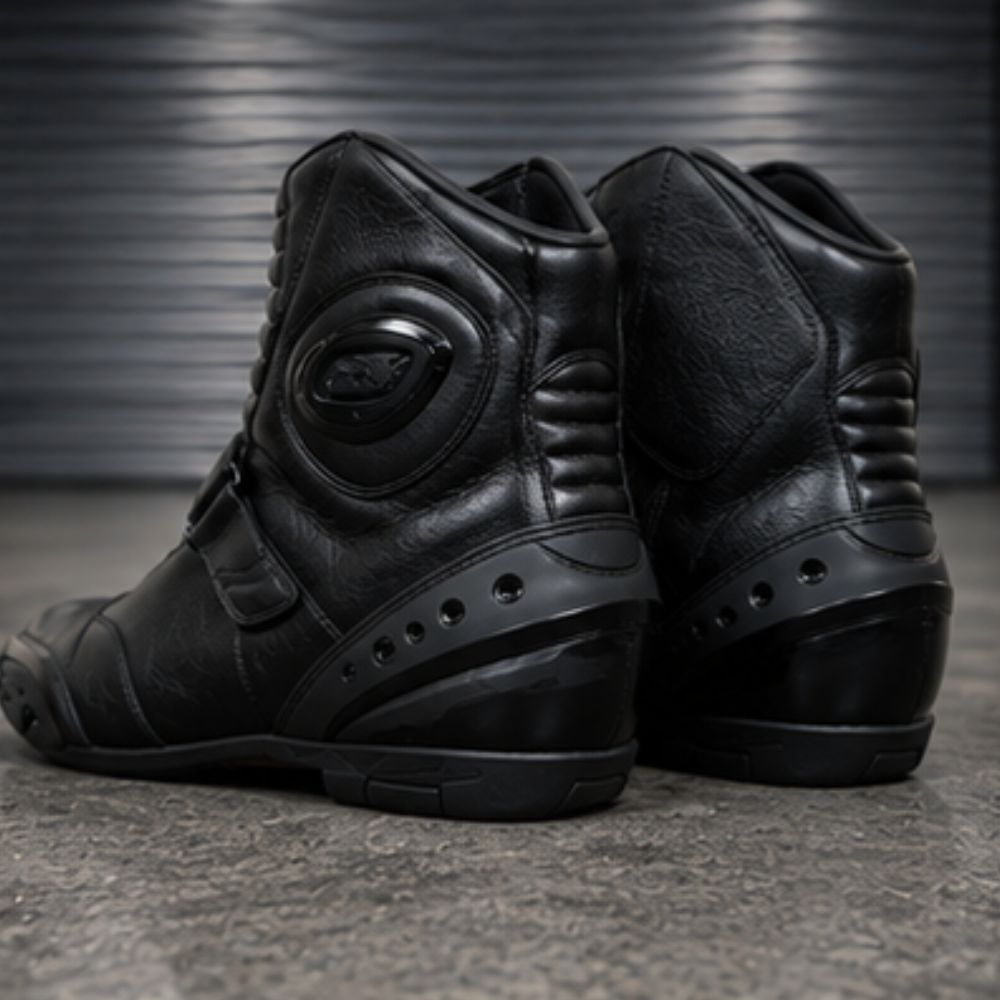 Men’s Black Motorcycle Riding Boots , Protective Sport Riding Boots for Street & Track