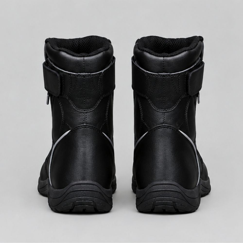 Men’s Black Motorcycle Boots - Waterproof Protective Racing & Touring Riding Boots for Motorbike Riders