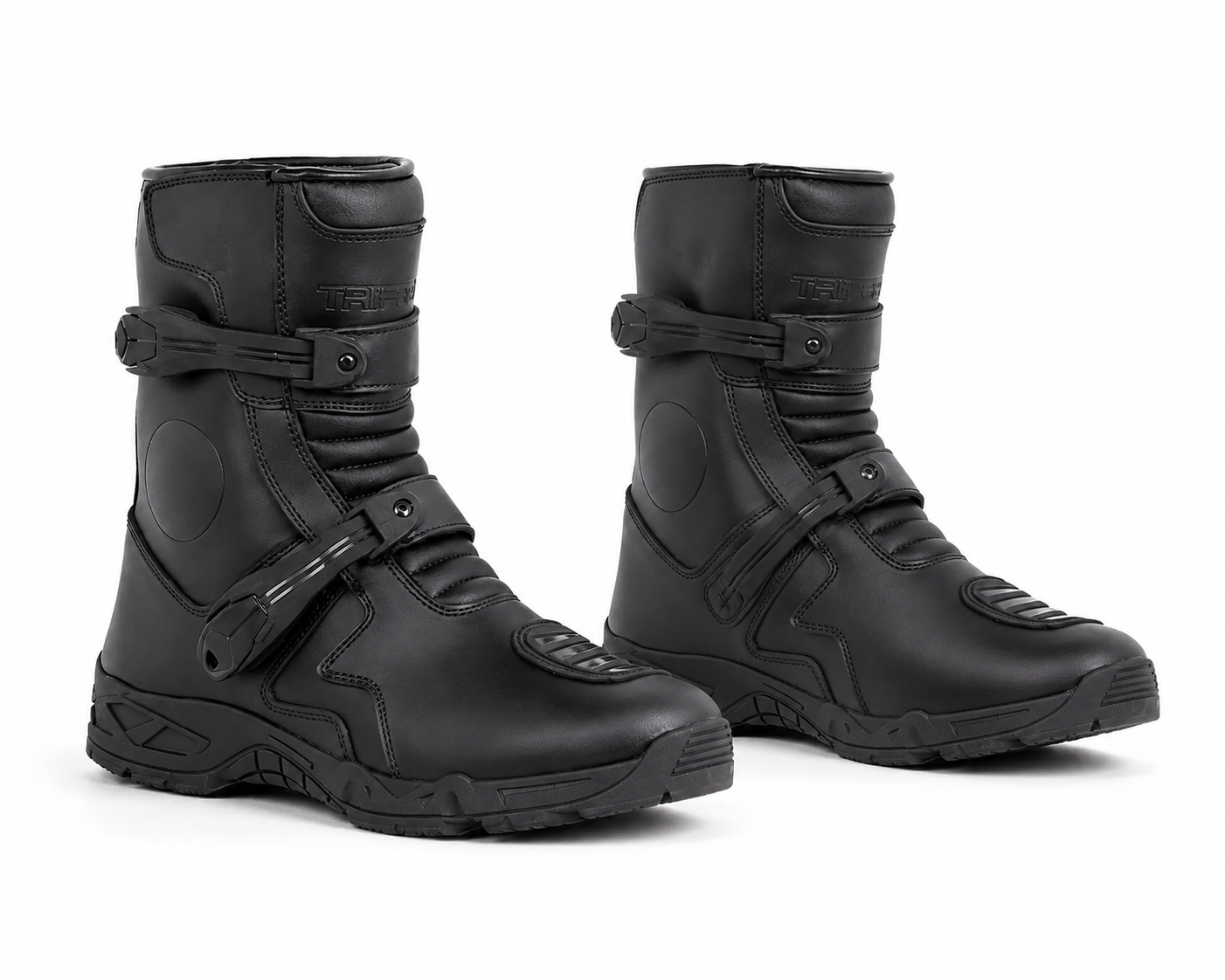 Trifecta Men's Adventure Touring Motorcycle Boots – Waterproof Protective Moto Boots