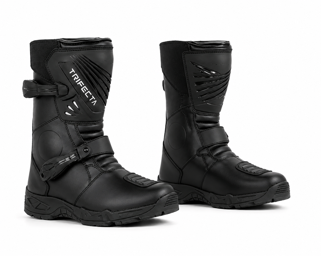 TRIFECTA Adventure Touring Moto Boots – Protective Motorcycle Boots for Men