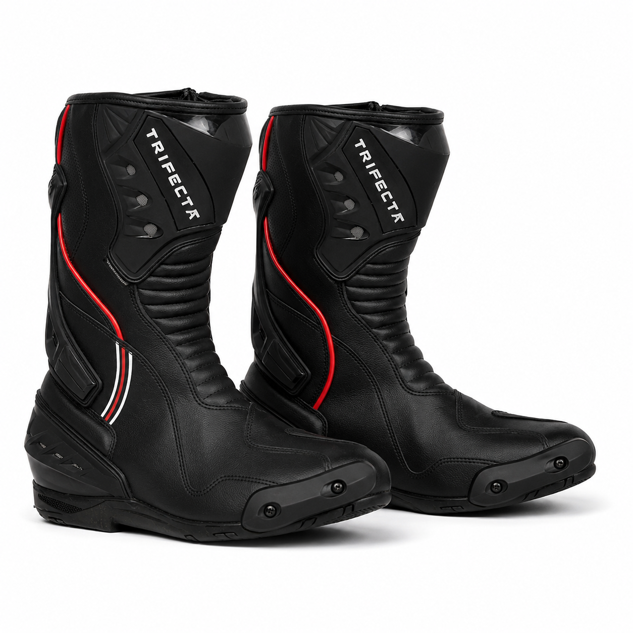 TRIFECTA Motorcycle Racing Boots – Premium Leather Riding Boots