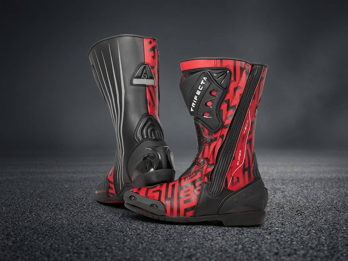Men's Motorcycle Racing Boots – Premium Leather Riding Boots for Men | Protective Biker Touring & Road Racing Boots