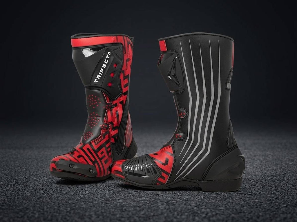 Men's Motorcycle Racing Boots – Premium Leather Riding Boots for Men | Protective Biker Touring & Road Racing Boots