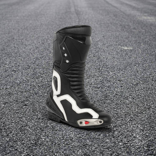 Men's Leather Motorcycle Racing Boots – Protective Riding Boots for Bike Riders