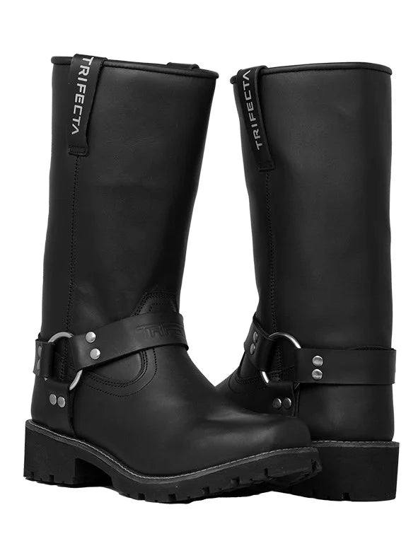 TRIFECTA Women's Boots Riding – Premium Black Chopper Boots
