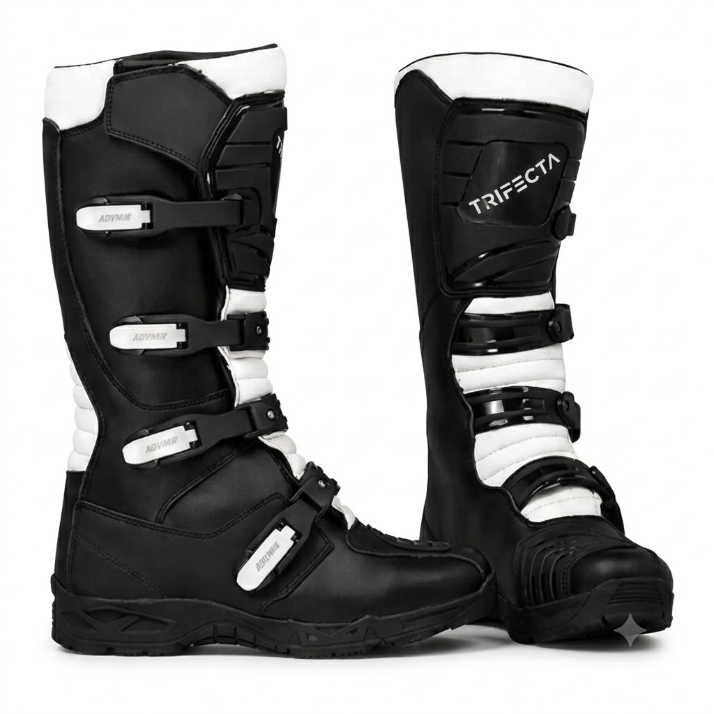 Trifecta Men's Professional Dirt Bike Boots – CE Protective Off-Road Motocross Racing Boots