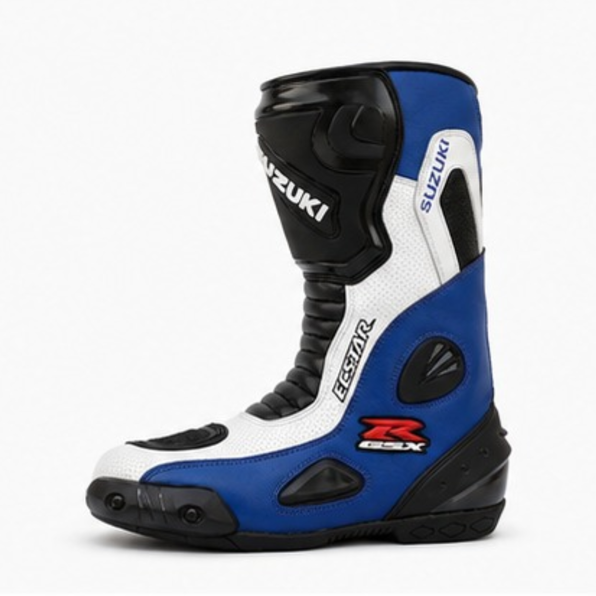 Racing Motorcycle Boots – Men's Leather Biker Boots with Reinforced Toe & Shift Pad