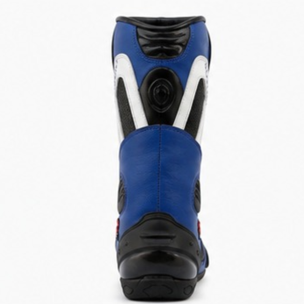 Racing Motorcycle Boots – Men's Leather Biker Boots with Reinforced Toe & Shift Pad