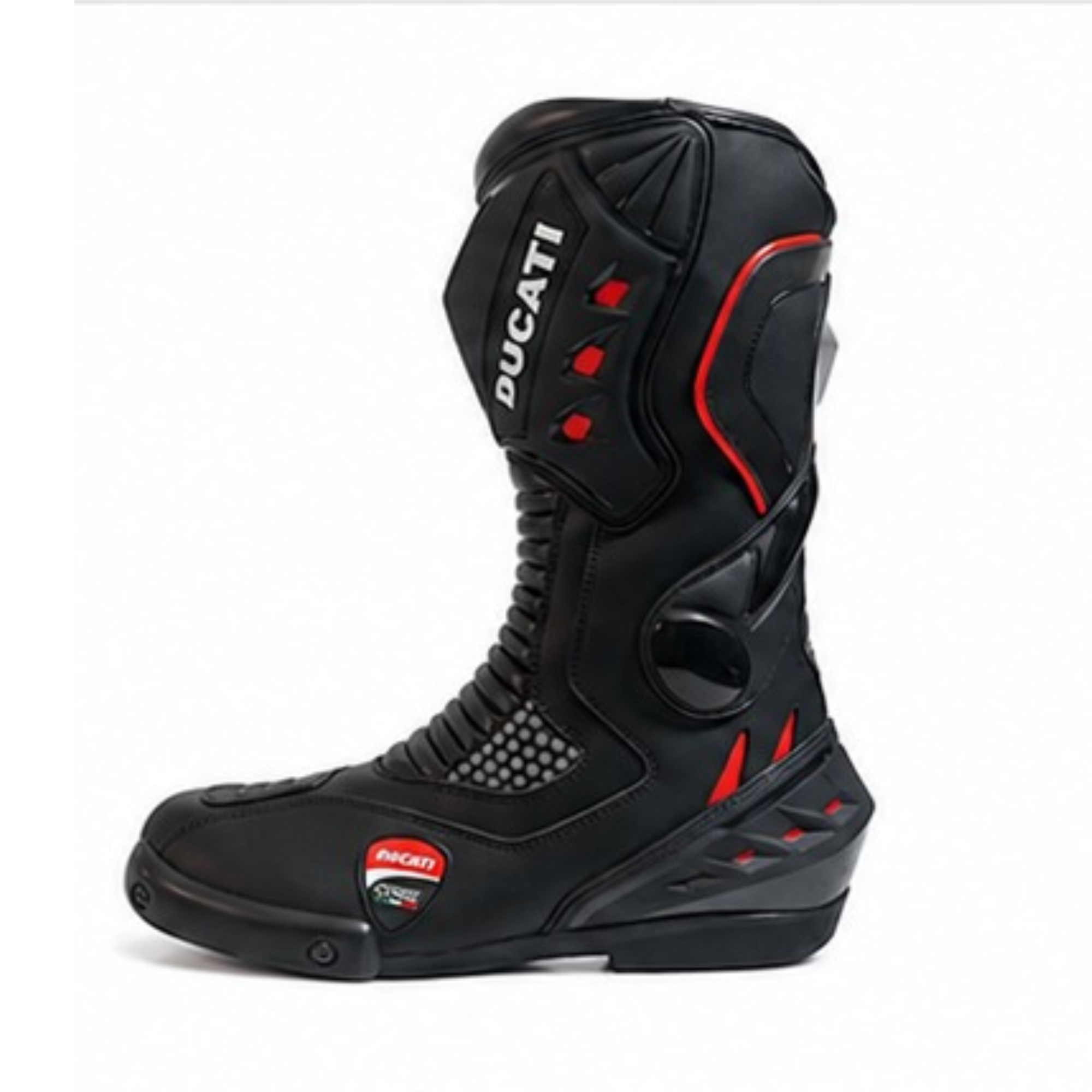 Motorcycle Riding Boots for Men – Waterproof Black Biker Boots, Racing Style