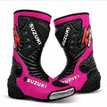 Men's Leather Motorcycle Racing Boots – Protective Motorcycle Riding Boots for Men, Biker Boots, Motorbike Boots