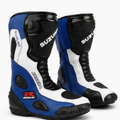 Racing Motorcycle Boots – Men's Leather Biker Boots with Reinforced Toe & Shift Pad