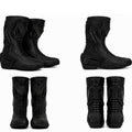 TRIFECTA Men's Leather Motorcycle Racing Boots – CE Certified Sport Riding Boots