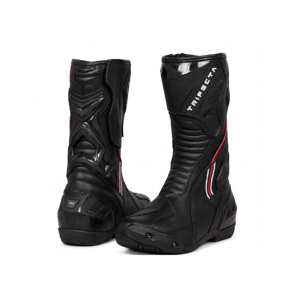 TRIFECTA Motorcycle Racing Boots – Premium Leather Riding Boots