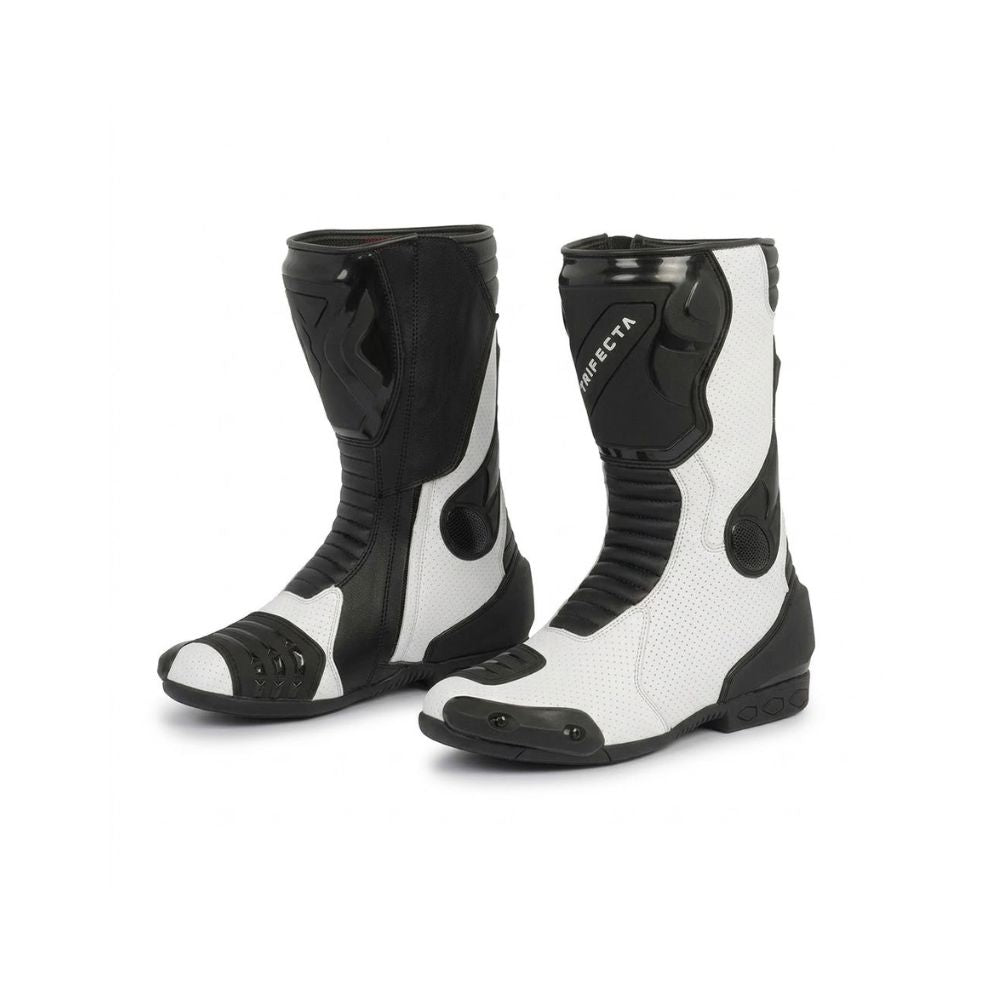 Men's Leather Motorcycle Racing Boots – Protective Riding Boots for Bike Riders