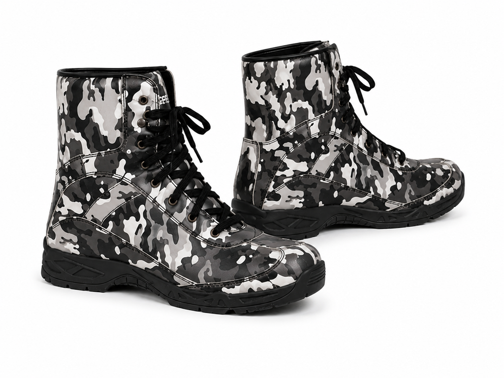 Trifecta Men's Camouflage Motorcycle Riding Boots| Military & Outdoor Boots