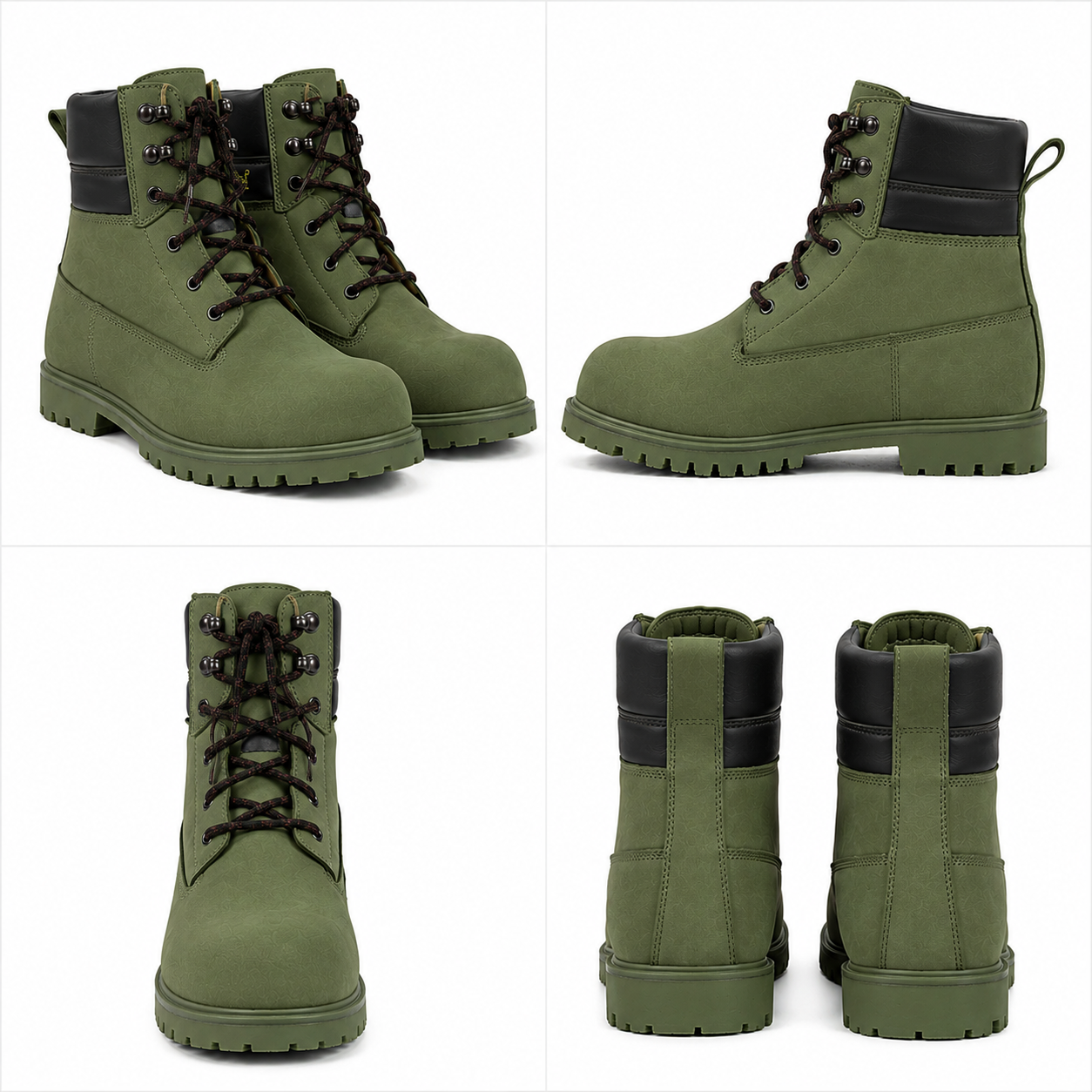 Trifecta Men's Industrial Safety Work Boots - Wheat Leather Lace-Up Motorcycle Footwear & Construction Boots