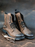 Boots, Mens Boots, Lace Up Boots, Mens High Boots, Leather Boots Men, Handmade Leather Boots, Combat Boots, Brown Boots, 1A