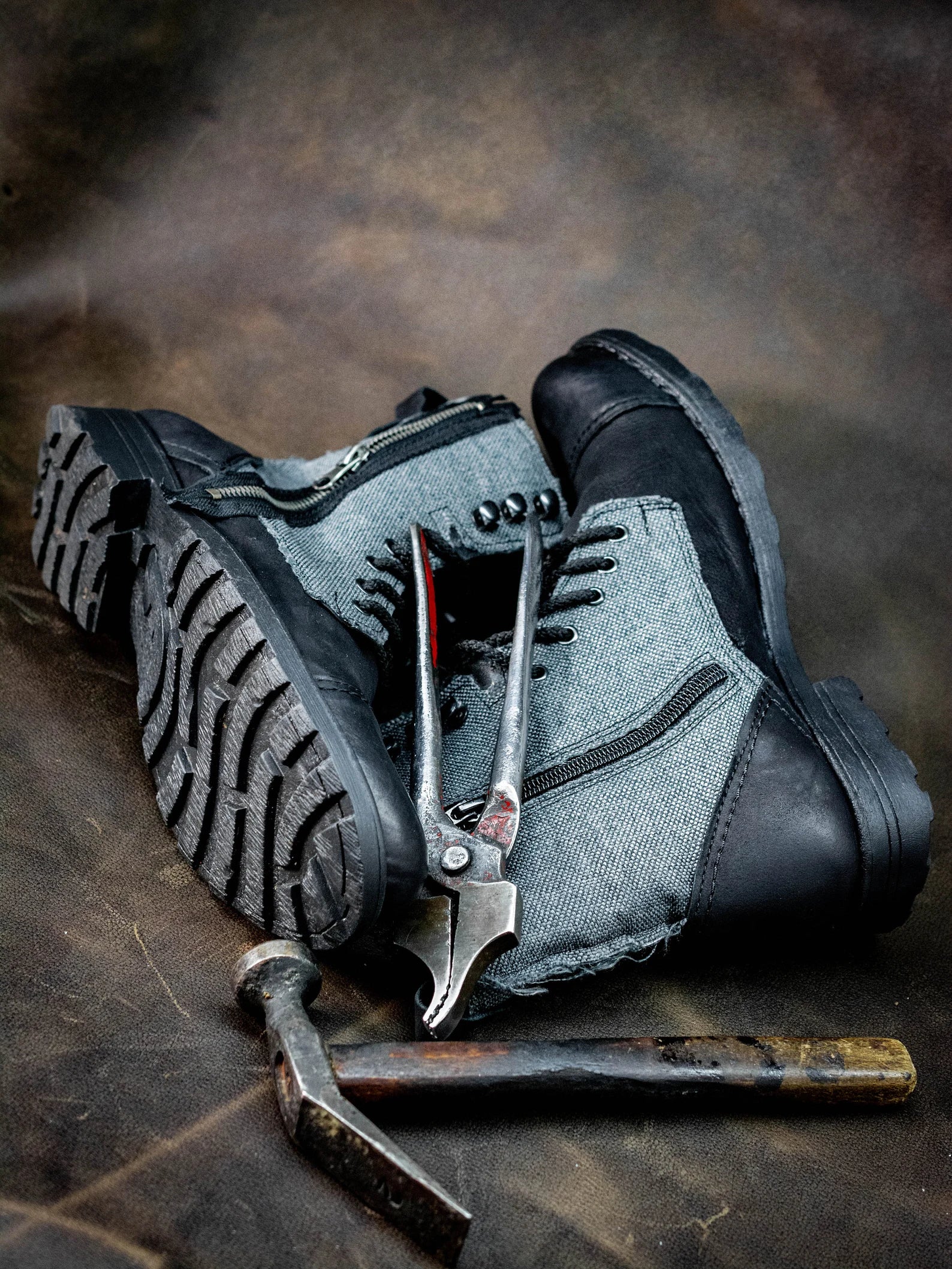 Linen Shoes, Mens Boots, Lace Up Linen Boots, Mens High Boots, Leather Boots Men, Handmade Leather Shoes, Combat Boots, Black Boots